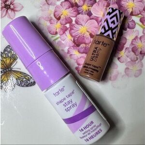 Tarte Shape Tape Concealer 0.5ml in 53N Deep & Tarte Shape Tape Stay Spray 7ml